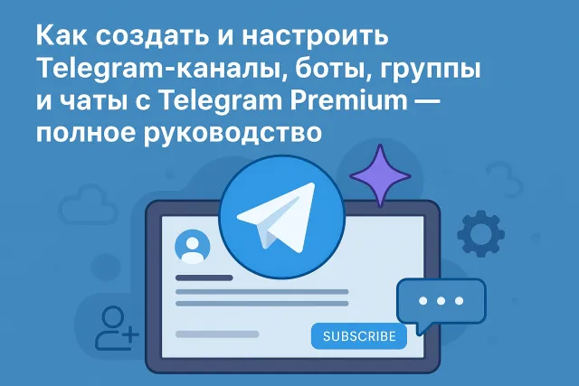 Как создать и настроить Telegram-каналы, боты, группы и чаты с Telegram Premium — полное руководство