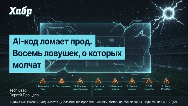 AI-код ломает прод. Восемь ловушек, о которых молчат